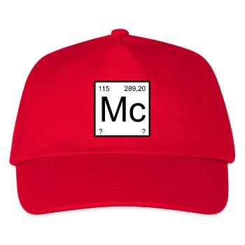 Moscovium Minimal Element Block - Kinder Basecap - Rot - Vorne