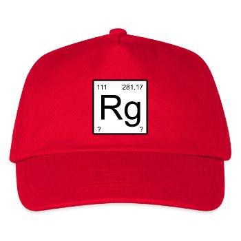 Roentgenium Minimal Design - Kinder Basecap - Rot - Vorne