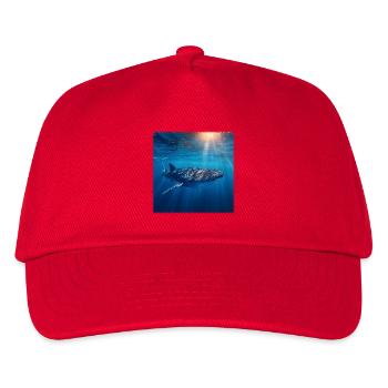 Walhai im Ozean Meeresbewohner Natur Design - Kinder Basecap - Rot - Vorne