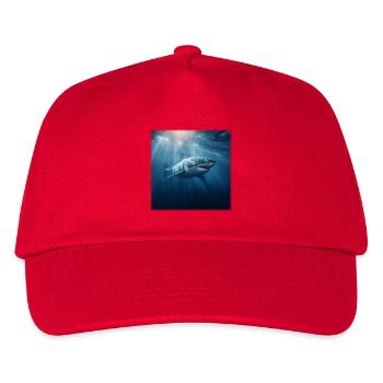 Weißer Hai im Sonnenlicht Design Ozean - Kinder Basecap - Rot - Vorne