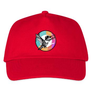 Hummingbird with sunglasses - Kids’ Baseball Cap - red - Front