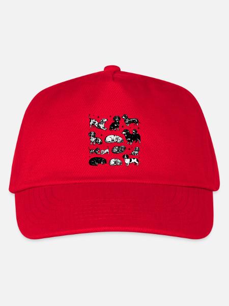 Dachshund Dackel Teckel retro 90s vintage - Kinder Basecap - Rot