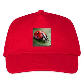 Lucky Charm Ladybug Macro Nature Design - Kids’ Baseball Cap - red - Front