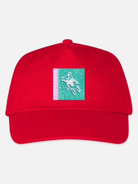 Clean Core Bubble Bear - Kids’ Baseball Cap - red