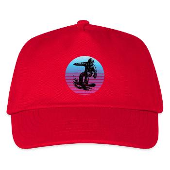 Short and clear snowboard - Kids’ Baseball Cap - red - Front
