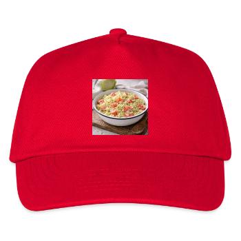Creamy cabbage and tomato salad - Kids’ Baseball Cap - red - Front