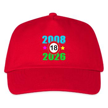 18th birthday 2026 - Kids’ Baseball Cap - red - Front