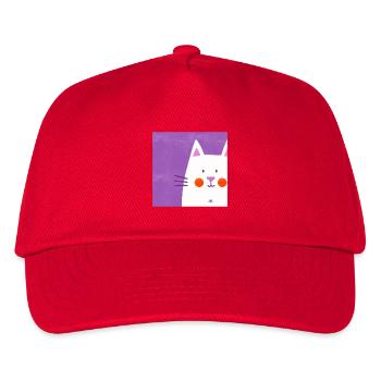 Katzenfreund - Kinder Basecap - Rot - Vorne