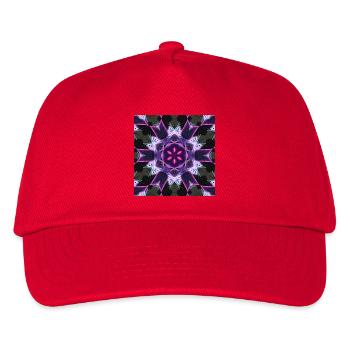 Kaléidoscope du mandala néon - Casquette de baseball Enfant - rouge - Devant