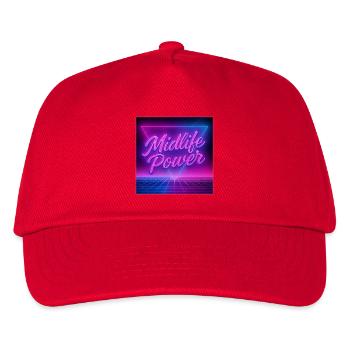 Midlife Power  - Kinder Basecap - Rot - Vorne