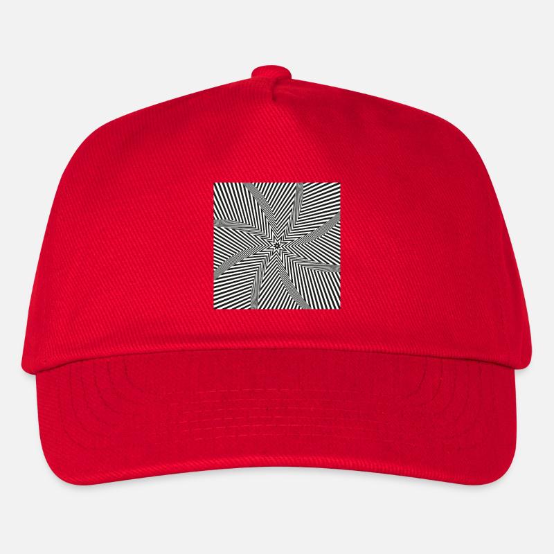 Starburst Optical Maze - Kids’ Baseball Cap - red