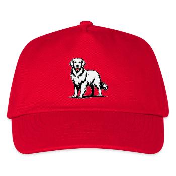 Golden Retriever in stolzer Pose - Kinder Basecap - Rot - Vorne