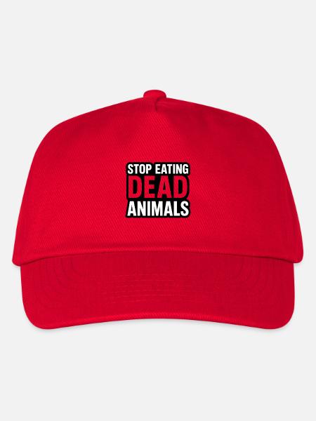 Stop Eating Dead Animals - Kinder Basecap - Rot