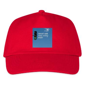 What Are You Waiting For?  - Kinder Basecap - Rot - Vorne