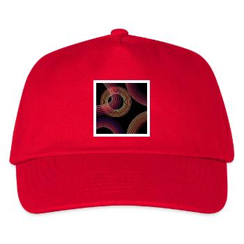 Neon Wirbel - Kinder Basecap - Rot - Vorne