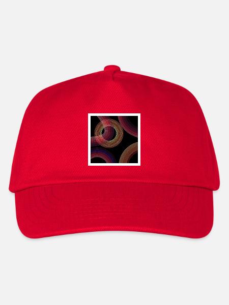 Neon Wirbel - Kinder Basecap - Rot
