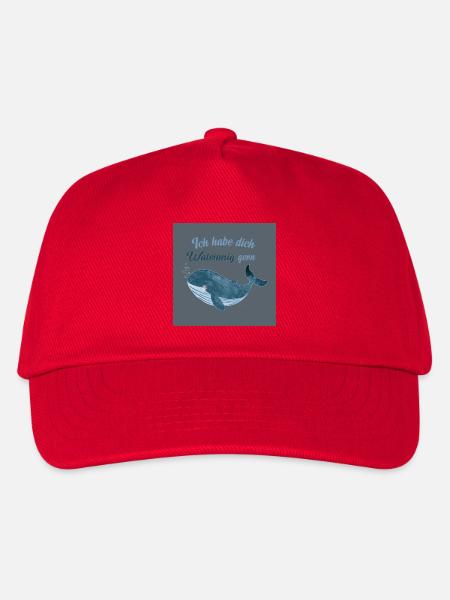 Ich habe dich walsinnig gern – Poster - Kinder Basecap - Rot