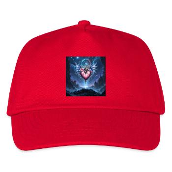 Winged Heart in Cosmos - Kids’ Baseball Cap - red - Front