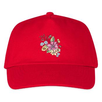 Floral floral pattern - Kids’ Baseball Cap - red - Front