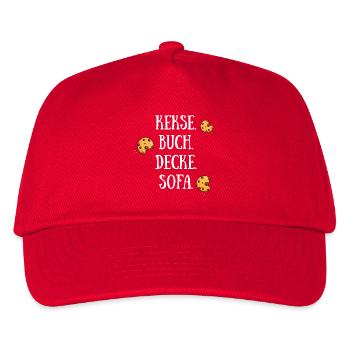 Cookies Book Blanket Sofa - Kids’ Baseball Cap - red - Front