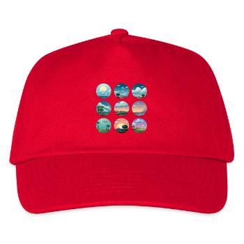 Circular landscapes of the sun - Kids’ Baseball Cap - red - Front