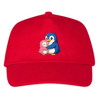 Des amis pingouins câlins - Casquette de baseball Enfant - rouge - Devant
