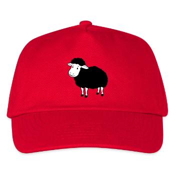 schwarzes Schaf - Kinder Basecap - Rot - Vorne