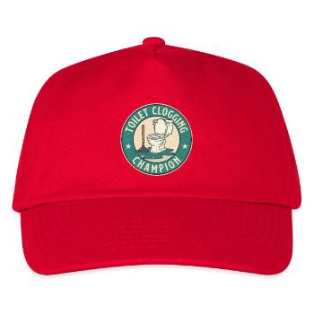 Champion du bouchon des toilettes : humour audacieux dans la salle de bain - Casquette de baseball Enfant - rouge - Devant