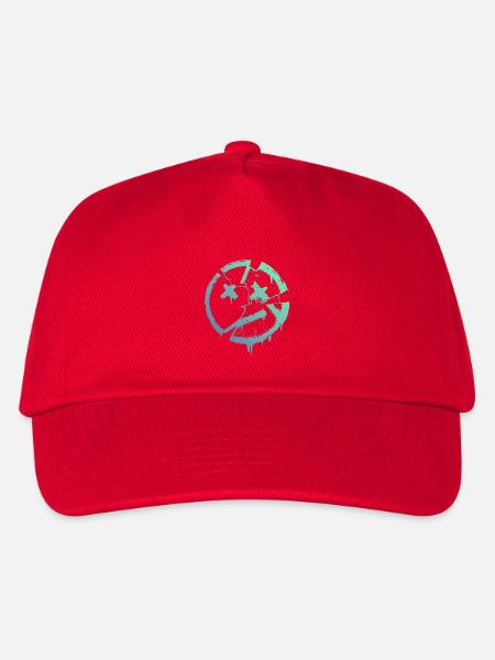 Grunge-Kreis mit X – Druck - Kinder Basecap - Rot