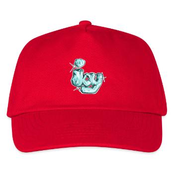 Eisig, ein gezogenes Wort - Kinder Basecap - Rot - Vorne