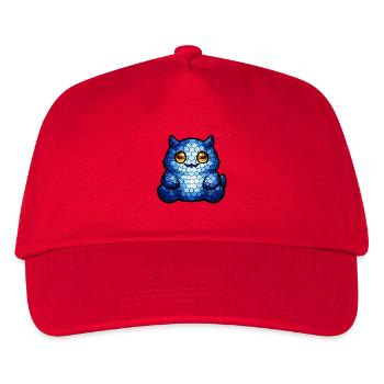 Mosaic Cat Blue-eye - Kids’ Baseball Cap - red - Front