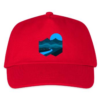 Chanson de la montagne | Appartement minimaliste Blue Moonlight - Casquette de baseball Enfant - rouge - Devant