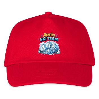 Après Ski Team Berglandschaft - Kinder Basecap - Rot - Vorne