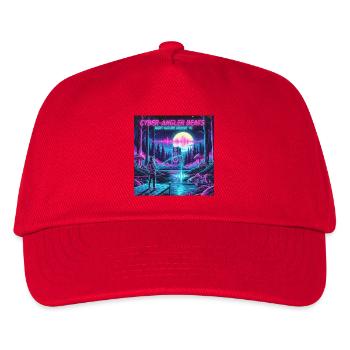 Retro Cyber Angler - Kinder Basecap - Rot - Vorne
