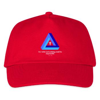 Car avec Dieu, rien ne sera impossible. Trappe - Casquette de baseball Enfant - rouge - Devant
