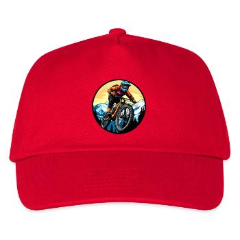 Mountain bike biker - Kids’ Baseball Cap - red - Front