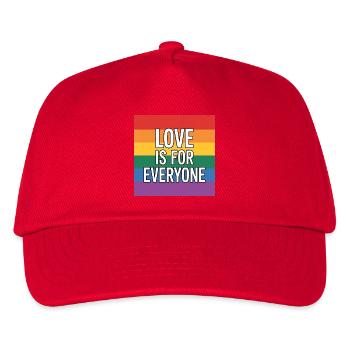 Love is for Everyone - Antifa Rainbow Tee - Kids’ Baseball Cap - red - Front
