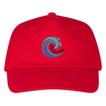 Go with the Flow Wave Art - Kids’ Baseball Cap - red - Front