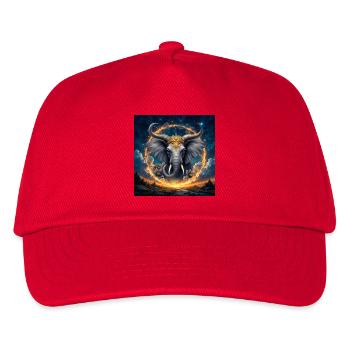 Celestial Elephant with Golden Crown - Kids’ Baseball Cap - red - Front