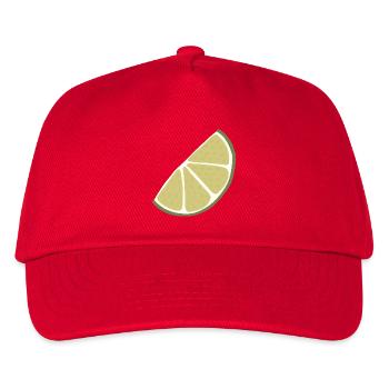 Lime Slice Minimalist Lime - Kids’ Baseball Cap - red - Front