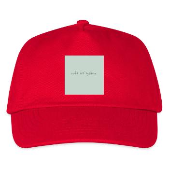 real is rare – minimalist quote poster - Kids’ Baseball Cap - red - Front