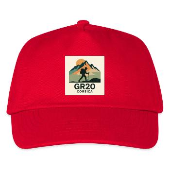 GR 20 KORSIKA - Kinder Basecap - Rot - Vorne