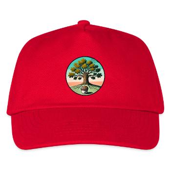 Retro Tree of Life with Acorn - Kids’ Baseball Cap - red - Front