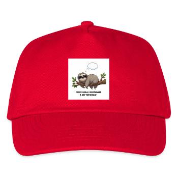 Sloth thinker on Tak - Kids’ Baseball Cap - red - Front