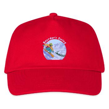 Boarder's Swing Snowboard Sport - Kids’ Baseball Cap - red - Front
