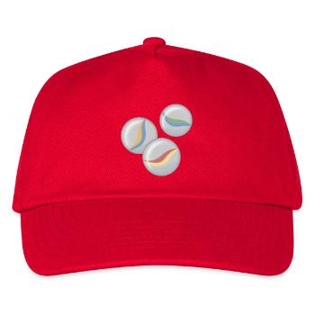 Kreis-Schwünge in Pastellfarben Murmeln - Kinder Basecap - Rot - Vorne