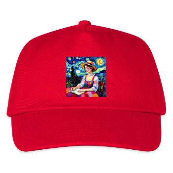 Nocturnal patchwork font - Kids’ Baseball Cap - red - Front
