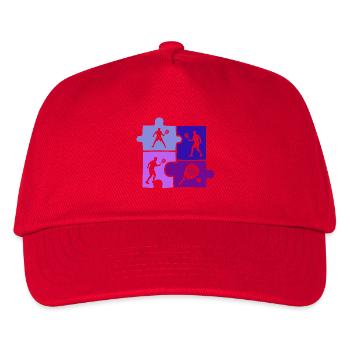 Padel Tennis Puzzle Sportsman Outfit - Kids’ Baseball Cap - red - Front