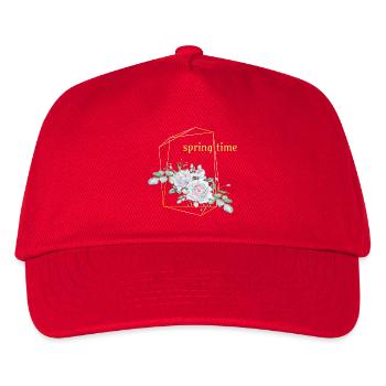 spring time - Kinder Basecap - Rot - Vorne