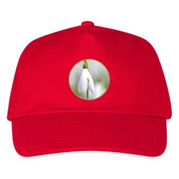 Perce-neige fleur blanche Fleur blanche Éclosion précoce - Casquette de baseball Enfant - rouge - Devant